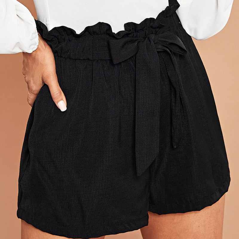 Ruffle Tie Casual Shorts